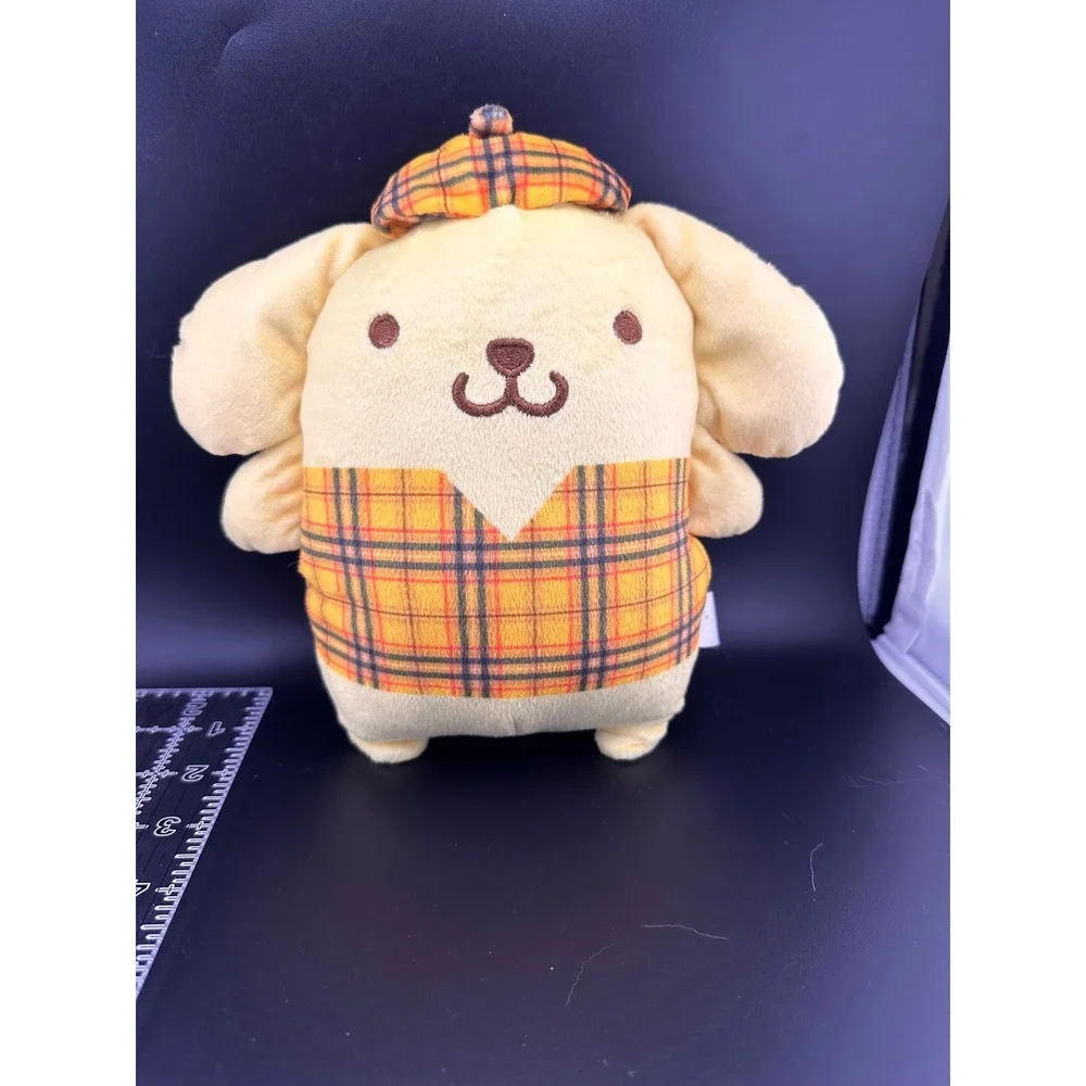 Sanrio Pompompurin Plush Jazwares Hello Kitty and Friends Plaid Outfit 8 Inch